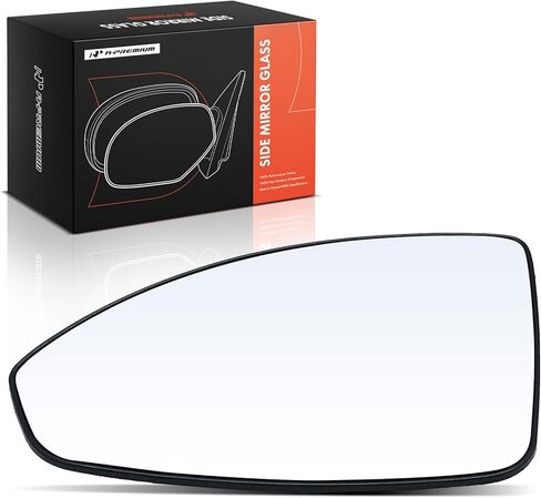 A-Premium Left Driver Side Non-Heated Mirror Glass with Backing Plate - Compatible with Chevrolet Cruze 2011-2015, Cruze Limited 2016 - Exterior Side View Flat Mirror in Saudi Arabia