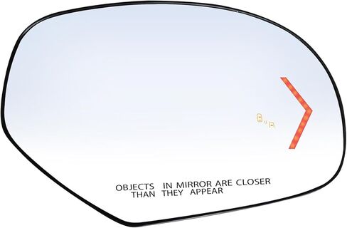 Passenger Side Replacement Mirror Glass - compatible with Cadillac, GMC & CHEVY vehicles - 2009-2014 Escalade/Yukon/Tahoe, Blind Spot Detection, w/o Auto Dimming, 20778441 in Kuwait