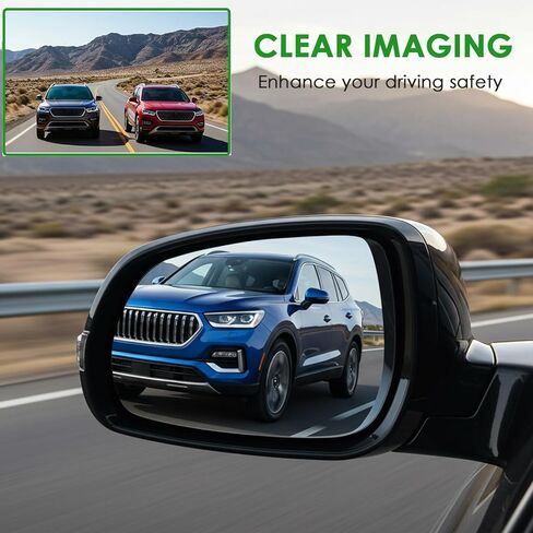 Passenger Side Replacement Mirror Glass - compatible with Cadillac, GMC & CHEVY vehicles - 2009-2014 Escalade/Yukon/Tahoe, Blind Spot Detection, w/o Auto Dimming, 20778441 in Kuwait