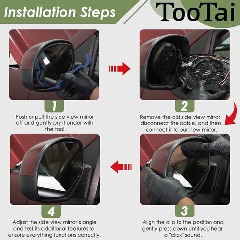 Passenger Side Replacement Mirror Glass - compatible with Cadillac, GMC & CHEVY vehicles - 2009-2014 Escalade/Yukon/Tahoe, Blind Spot Detection, w/o Auto Dimming, 20778441 in Kuwait