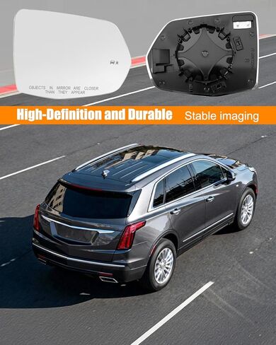 Passenger Side Mirror Glass Fit for Chevrolet Blazer 2019-2026 Cadillac XT4 XT5 XT6 2017-2026, Right Side Mirrors Glass with Power Heated and Blind Spot, Replace 84441692 23394627 84539667 86593636 in Saudi Arabia