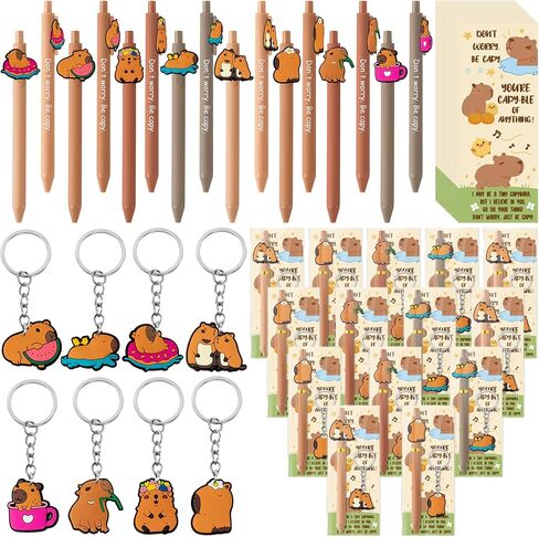 CJiangpo 24 Set Smore Marshmallow Appreciation Gifts Bulk, Employees Valentines Inspirational Gift Marshmallow Ballpoint Pens Keychains with Thank You Card, Funny Thank You Reward for Coworker Teacher in Kuwait