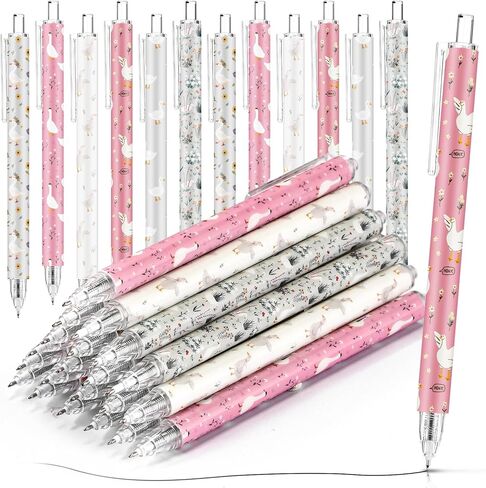 50 Pcs Goose Ballpoint Pens One Silly Goose Birthday Party Decoration Farm Party Geese Ballpoint 0.5mm Black Ink Pen 1st Baby Shower Favor for Guest Birthday Decor Favors Supplies, 6 Styles in Saudi Arabia