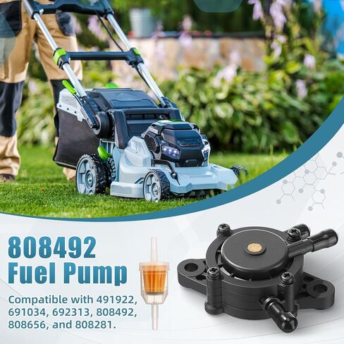 مجموعة مضخة الوقود 5 في 1 من Lounsweer مع فلتر متوافق مع 808492 808656 1/4 بوصة خراطيم خط الوقود المطاطية 596163 مشابك خراطيم التفريغ لـ 17hp-25hp جزازة العشب عربة الجولف محرك صغير in Kuwait