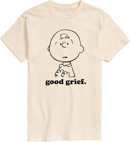 Peanuts - Good Grief Charlie Brown Face - Men's Short Sleeve Graphic T-Shirt in Saudi Arabia