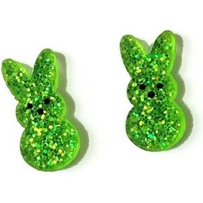 Sparkling Acrylic Easter Earrings For Women Easter Bunny Stud Earrings Holiday Jewelry Gifts in Kuwait