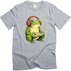Men's Funny Gamer Frog T-Shirt Japanese Style Game Frog with Controller Video Gaming tee in Kuwait