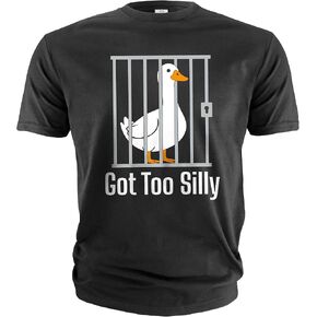 Funny Got Too Silly T-Shirt Goose in Jail Humorous tee Shirt in Kuwait