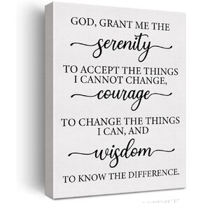 Inspirational Motivational Christian Wall Art Decor Poster Framed Painting Print God Grant Me the Serenity Canvas Artwork for Home Office Decor 12 X 15 Inch in Kuwait