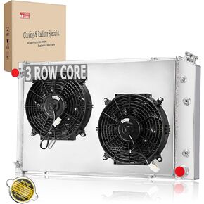 Radiator 3 Row for 1973-1991 Chevy Blazer C10 C20 C30 K10 K20 K30 GMC C1500 C2500 Suburban C3500 Jimmy 1974 1975 1976 1977 1978 1979 1981 1980 1983 1984 1985 1987 1982 1986 1988 1989 1990,w/Shroud Fan in Kuwait
