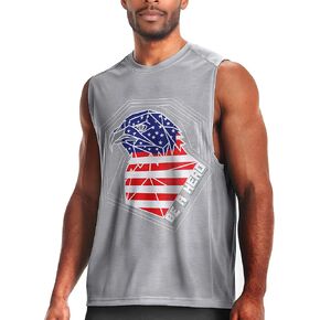 Men's Sleeveless Swim Shirts Quick Dry Moisture Wicking Gym Shirts Breathable Workout & Beach in Kuwait