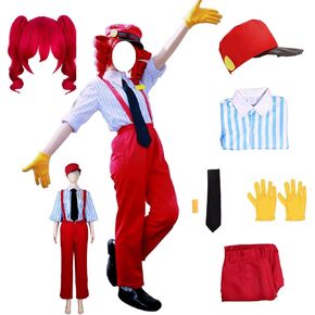 Kasane Costume Kasane Outfit Uniform Red Overalls Hat with Wig in Saudi Arabia