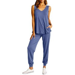 KISSMODA Two Piece OutFit Women Sleeveless Tank Top and Drawstring Jogger Pants 2026 Summer Trendy S-XXL in Kuwait