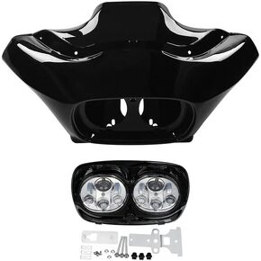 دراجة نارية XFMT انسيابية أمامية وداخلية وخارجية سوداء زاهية لدراجة Harley Road Glide FLTRX 2015-2023 in Kuwait