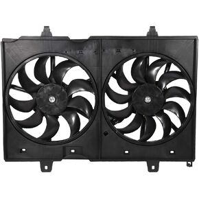 621-161 LINNCAS مروحة تبريد الرادياتير مراوح مزدوجة تناسب 2008 2009 2010 2011 2012 2013 لنيسان لروج 2014 2015 لنيسان لروج سيليكت مجموعة مروحة مكثف الرادياتير باللون الأسود in Kuwait