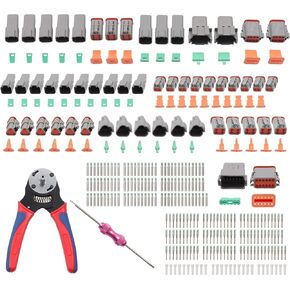 Complete 338pc DT Series Connector Kit for Automotive, Marine and Industrial Use Includes 2-12 Pin Connectors, 4-Way Crimper and Pin Removal Tool in Saudi Arabia