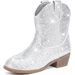Cowgirl Boots for Girls Rhinestone Cowboy Boot Ankle Booties Sparkly Dress Toddler Little Girl Big Kids Party Birthday in Kuwait