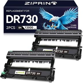 ZIPRINT 2-Pack Dr730 Drum Unit Replacement for Brother DR-730 DR 730 for MFC-L2710DW MFC-L2750DW MFC-L2730DW MFC-L2750DWXL DCP-L2550DW HL-L2370DW HL-L2350DW HL-L2395DW Printer, 12000 Pages Yield in Kuwait