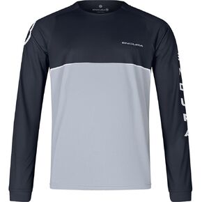 تي شيرت رجالي من Endura SingleTrack Mountain Cycling Jersey Core LS باللون الأسود، مقاس XX-Large in Kuwait