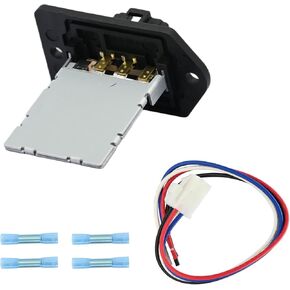 HVAC Blower Motor Resistor with Wire Harness Compatible with Hyundai Accent Tucson Velost-er Replacement for Kia Forte Forte5 Rio Sport-Age # 971281M000, JA1837 in Kuwait