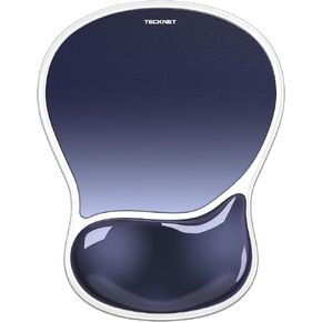 TECKNET Gel Mouse Pad with Wrist Rest, Ergonomic Mouse Pad with Gel Wrist Support for Relieve Wrist Pain Comfortably - Non-Slip Base & Waterproof Surface for Office & Home - Black in Kuwait