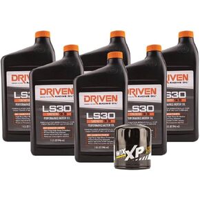 طقم تغيير الزيت الاصطناعي LS30 5w-30 من Driven Racing لمحركات GM Gen IV 2007-Present (6 كوارت) Wix Filter 57060XP in Kuwait