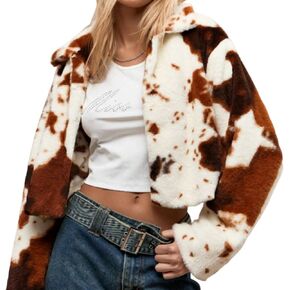 Womens Winter Spring Casual Cropped fleece Jacket, Long Sleeve lightweight Cozy Cardigan Coats in Kuwait