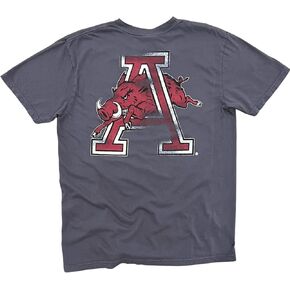 تي شيرت Arkansas Razorback Charger، مرخص رسميًا من الرابطة الوطنية لرياضة الجامعات (NCAA)، 100% قطن، للرجال والنساء SM-2XL in Kuwait