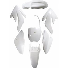 7pcs Motorcycle Plastics Fairing Fender Kit Body Panels for Dirt Pit Bike CRF70 CRF70F XR70 2006-2012 SSR Taotao Thumpstar Pitpro Atomik CRF 70 Fairing Style Offroad Mobility (White) in Kuwait