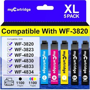 myCartridge Remanufactured Ink Cartridge Replacement for Epson 822XL 822 XL Ink Cartridges Combo Pack for WF-3820 Printer Ink Cartridges Use with WF-3820, WF-3823, WF-4820, WF-4830, WF-4833,5-Pack in Kuwait