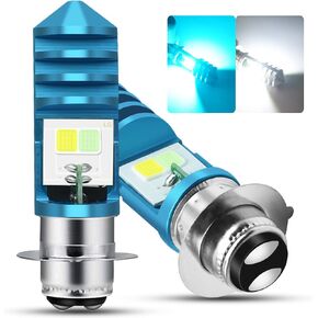 2 قطعة لمبات LED ATV 9-48 فولت، شعاع منخفض أزرق جليدي عالي الشعاع أبيض H6M P15D لمبات LED لدراجة نارية أو Y amaha، A TVS Y FM350 450 400 660 700 Raptor. in Kuwait