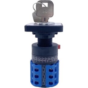 1pcs LW26-20YS5/3 Single Hole Installation 22.3mm Locking Key Dual Power Switching Motor Universal Transfer 20A Rotary Cam Switch in Kuwait