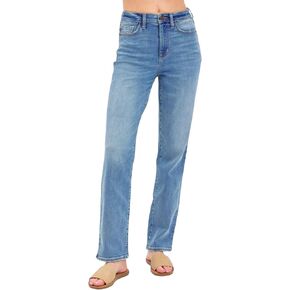 بنطلون جينز جودي بلو نسائي عالي الارتفاع، بخصر مستقيم وساق مستقيمة من الدنيم in Kuwait