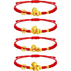 Ronglry Chinese New Year of The Horse 2026 Red String Bracelets Chinese Zodiac Bracelet Horse Charms Handmade Braid Rope Bracelets Good Luck Bracelet for Women Men in Kuwait