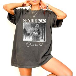 Personalized Senior 2026 T-Shirt, Custom Photo Shirt for Graduation, Customizable Name & Image, Senior Keepsake Gift in Kuwait