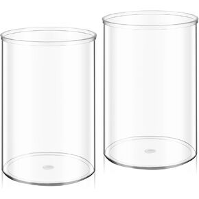 قطعتان من حامل أقلام الأكريليك المستدير، منظم حاوية الأسطوانة، حامل أقلام الرصاص، حامل فرشاة مكياج دائري شفاف، ملحقات مكتبية لمستحضرات التجميل وفرشاة الأسنان وأقلام التلوين والأواني in Kuwait