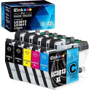 E-Z Ink Pro LC3013 LC3011 Compatible Ink Cartridge Replacement for Brother LC3013XL LC3011 LC-3013 Compatible with MFC-J491DW MFC-J497DW MFC-J895DW MFC-J690DW (2 Black, 1 Cyan, 1 Magenta, 1 Yellow) in Kuwait