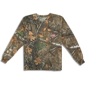 Mens Camo Shirts, Camouflage T-Shirt Hunting, Embroidered USA Flag Design, Authentic Realtree and Mossy Oak Design in Kuwait