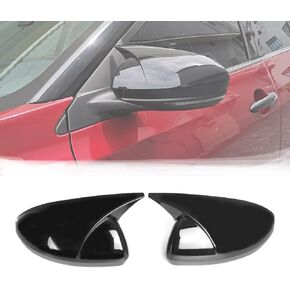 Mirror Cap Covers Ox Horn Style Compatible with Nissan Altima 2019-2023 & Sentra 2020-2023,Add-on Type Side Mirror Cover Cow Horn Look (Glossy Black) in Kuwait