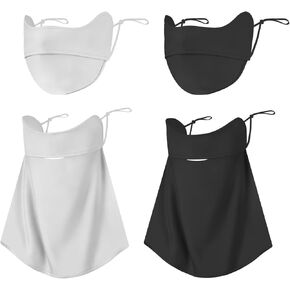 4 Pcs UV Sun Protection Face Mask and Neck Gaiter Scarf Cover UPF50+ Breathable Cooling Design for Summer Outdoor Activities in Kuwait