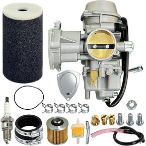 YFM660 Carburetor Compatible with Yamaha 2004-2007 Rhino 660 YXR660FA YXR660FSE YXR660FH YXR660 Hunter 4x4 ATV UTV Carb with Fuel Filter, Spark Plug,Air Filter,Replace 5KM-14901-00-00 in Kuwait