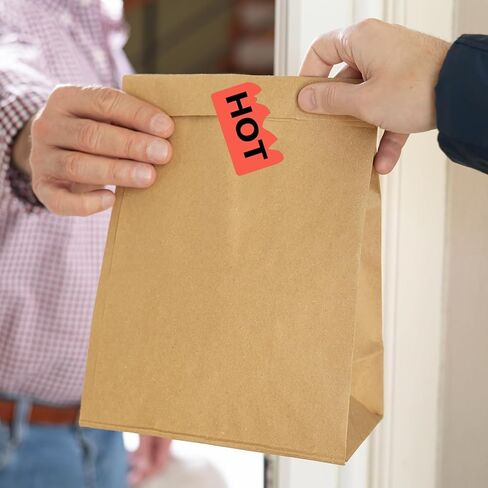 500 قطعة من ملصقات Rave Hot مقاس 2 × 1.2 بوصة لمطاعم الحفلات الهذيانية والأطعمة الحارة، ملصقات على شكل لهب أحمر فلوري من Risepekt تحدد العناصر الشائعة لمحلات السوبر ماركت والمتاجر in Kuwait