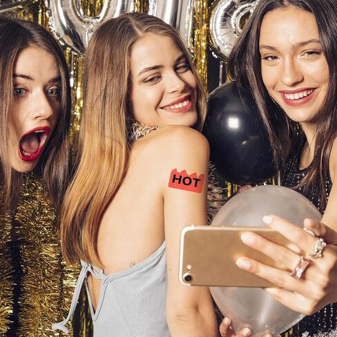 500 قطعة من ملصقات Rave Hot مقاس 2 × 1.2 بوصة لمطاعم الحفلات الهذيانية والأطعمة الحارة، ملصقات على شكل لهب أحمر فلوري من Risepekt تحدد العناصر الشائعة لمحلات السوبر ماركت والمتاجر in Kuwait