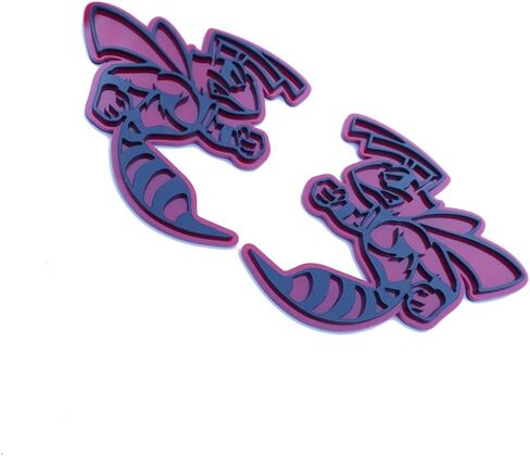 2Pc Hornet Badges Emblem Big BOY BEE 3D Fender Angry Agressive Badges Sticker Nameplate Replacement for Universal Car Body Motorcycle SUV Door Window Decoration (Redline) in Saudi Arabia