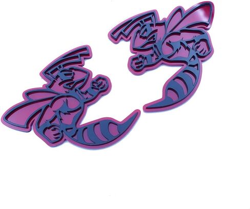 2Pc Hornet Badges Emblem Big BOY BEE 3D Fender Angry Agressive Badges Sticker Nameplate Replacement for Universal Car Body Motorcycle SUV Door Window Decoration (Redline) in Saudi Arabia