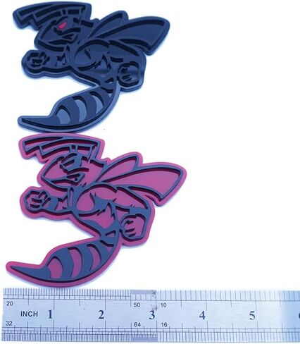 2Pc Hornet Badges Emblem Big BOY BEE 3D Fender Angry Agressive Badges Sticker Nameplate Replacement for Universal Car Body Motorcycle SUV Door Window Decoration (Redline) in Saudi Arabia
