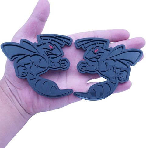 2Pc Hornet Badges Emblem Big BOY BEE 3D Fender Angry Agressive Badges Sticker Nameplate Replacement for Universal Car Body Motorcycle SUV Door Window Decoration (Redline) in Saudi Arabia