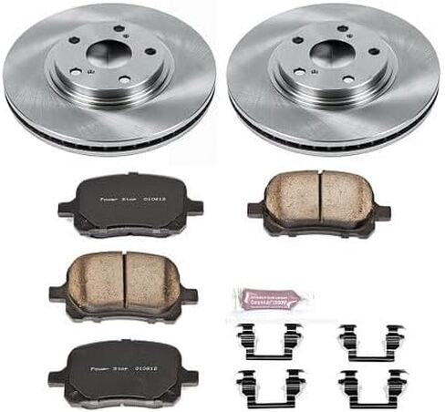 PowerStop Front Brake Kit For Lexus RX300 1999-01 - Disc Rotors & Ceramic Brake Pads Replacement, KOE1135 in Saudi Arabia