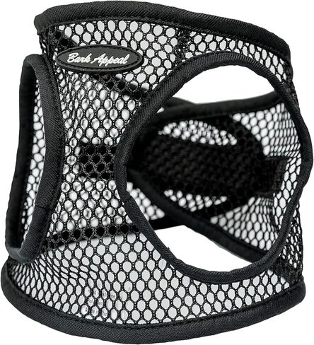 Bark Appeal Black Plaid Step-in Dog Harness for Small-Medium Pets – Updated Sizing, Re-Measuring is Essential – Soft Vest Harness – Anti-Choke with Adjustable Strap & Heavy Duty Clip – S in Kuwait