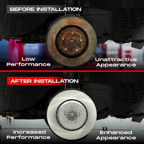 R1 Concepts Rear Brake Kit For 1994-1996 Buick Regal, Pontiac Grand Prix, 1995-1999 Chevrolet Lumina, Monte Carlo, 1994-1997 Oldsmobile Cutlass| Blank Brake Rotors| Ceramic Brake Pads and Rotors Kit in Saudi Arabia